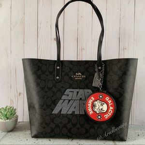 2PCS STAR WARS X COACH TOWN TOTE & Coin Case